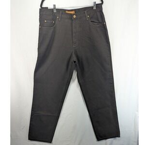 SAVANE Men's Black Straight‎ Leg Jeans 36x32 100% Cotton Classic Fit